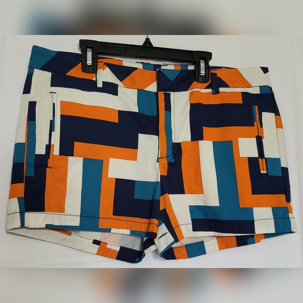 STYLUS Geometric Blue and Orange Women's Shorts